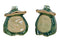 Frosch aus Keramik Grün, 2-fach  (B/H/T) 9x12x9cm
