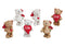Bär mit Herz und Rose aus Poly, in weiß-braun, 6-fach sortiert, B7 x T6 x H11 cm