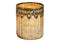 Windlicht Marokko dekor  aus Glas Gold (B/H/T) 10x12x10cm
