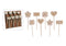 Holzdisplay ALLGEMEIN Pflanzenstecker  80 stk. auf Display aus Holz Natur 8-fach, (B/H) 7x28cm
