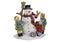 Miniatur-Weihnachtsfiguren, Kinder mit Schneemann, 6 cm