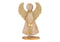 Engel mit Metall Flügeln aus Holz Braun, gold (B/H/T) 12x20x4cm