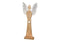 Engel  aus Mango Holz, mit Metall Flügeln Braun (B/H/T) 45x115x13cm