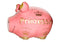Spardose KCG Kleinschwein, Prinzessin, aus Keramik (B/H/T) 12,5x9x9 cm