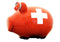 Spardose KCG Kleinschwein, Swiss Bank, aus Keramik (B/H/T) 12,5x9x9 cm
