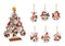 Weihnachtshänger Nikolaus, Elch, Schneemann, Pinguin auf Baumständer 34x59x13cm aus Holz Bunt 6-fach (B/H/T) 10x11x0.5 cm