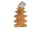 Tannenbaum aus Mangoholz mit Metall Mütze Braun (B/H/T) 20x35x6cm