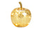Apfel mit 10er LED mit Timer aus Glas Gold (B/H/T) 11x12x11cm