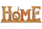 Aufsteller Schriftzug, Home, Metall Figuren, aus Mangoholz natur (B/H/T) 58x24x8cm