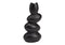Vase aus Porzellan schwarz (B/H/T) 13x28x9cm