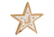 Stern mit Winterdekor aus Mangoholz natur, weiß (B/H/T) 25x25x4cm