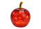 Apfel mit 5er LED aus Glas rot (B/H/T) 7x9x7cm mit Timer, Batteriebetrieb CR2032 nicht enthalten