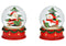 Schneekugel Nikolaus, Schneemann aus Poly, Glas bunt 2-fach, (B/H/T) 6x9x6cm