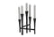 Kerzenhalter für 5er Kerzen aus Metall schwarz (B/H/T) 23x29x15cm
