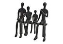Aufsteller Figur Family aus Metall schwarz (B/H/T) 23x24x10cm