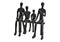 Aufsteller Figur Family aus Metall schwarz (B/H/T) 23x24x10cm