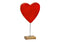 Aufsteller Herz aus Mangoholz rot (B/H/T) 14x26x5cm