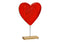 Aufsteller Herz aus Mangoholz rot (B/H/T) 20x31x5cm