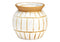 Vase für Trockenblumen aus Keramik weiß (B/H/T) 14x13x14cm