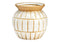 Vase für Trockenblumen aus Keramik weiß (B/H/T) 16x16x16cm