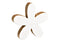 Blume aus Mangoholz weiß (B/H/T) 15x16x2cm