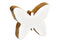 Schmetterling aus Mangoholz weiß (B/H/T) 10x8x2cm