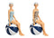 Frau im Badeanzug aus Poly bunt 2-fach, (B/H/T) 8x20x12cm