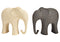 Elefant aus Keramik beige, schwarz 2-fach, (B/H/T) 23x21x10cm
