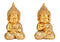 Buddha mit Glitter aus Poly gold 2-fach, (B/H/T) 5x8x5cm