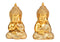Buddha mit Glitter aus Poly gold 2-fach, (B/H/T) 7x11x6cm