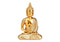 Buddha mit Glitter aus Poly gold (B/H/T) 9x13x7cm