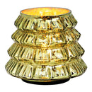 Windlicht Tannenbaum aus Glas grün (B/H/T) 13x11x13cm