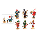 Räuchermännchen aus Holz Bunt 6-fach, (B/H/T) 7x15x6cm