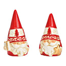 Nikolaus aus Porzellan rot 2-fach, (B/H/T) 6x11x6cm