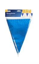 Wimpelkette, Länge 10m, Höhe 30cm, PE, blau/weiß