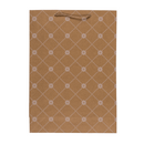 Kraftpapier-Geschenktüte, mit Blumenverzierung,