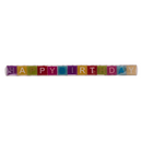 Farbiger Kerzenblock mit Schrift, Happy Birthday,