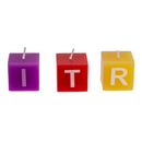 Farbiger Kerzenblock mit Schrift, Happy Birthday,