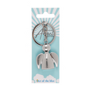 Gebürsteter Metall-Schlüsselanhänger, Engel,