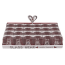 Glasbär mit Herz, ca. 4,5 cm,