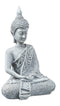 Buddha, grau, sitzend, M, ca. 12 cmH