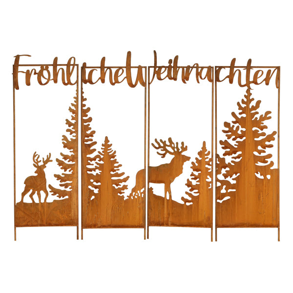 Gartenstecker Fröhliche Weihnachten, 4tlg, 120cmB