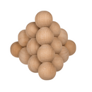 Naturholz-Geduldsspiel, ca. 4,5 x 4,5 cm,