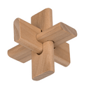 Naturholz-Geduldsspiel, ca. 4,5 x 4,5 cm,