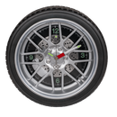 Wanduhr, Reifen, mit 16 LED, D: ca. 35 cm,