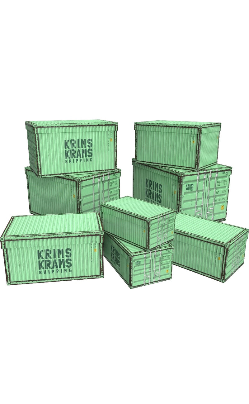 8 Geschenkboxen "Container", i.Set, rechteckig, 4 Motive sort.