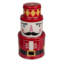 Metall-Dose, Weihnachtsfiguren, 3er Set,