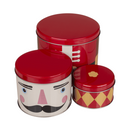 Metall-Dose, Weihnachtsfiguren, 3er Set,