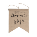 Naturfarbener Wimpel, Weihnachten,