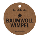 Naturfarbener Wimpel, Weihnachten,